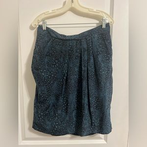 Pyrus Blue Snake Print Silk Skirt